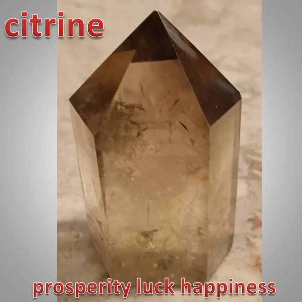 #3 natural CITRINE crystal point  HAPPINESS luck PROSPERITY Nov birthstone